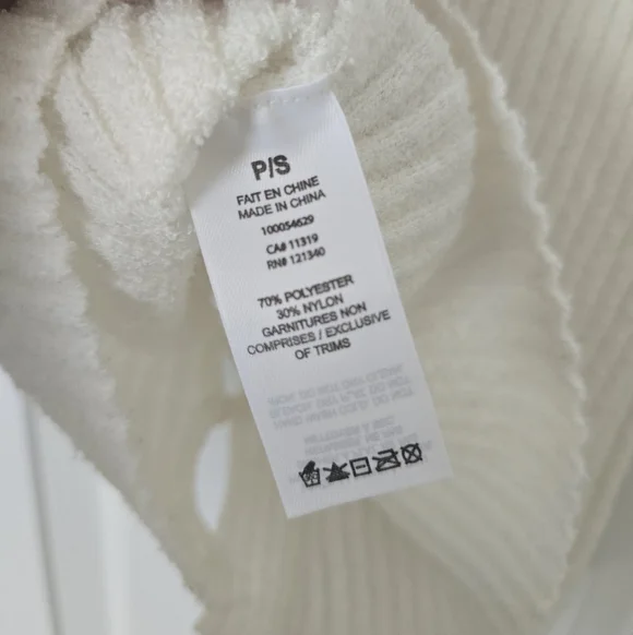 Dynamite White Ribbed Pearl  Button-Up Cardigan - Picture 5 of 8